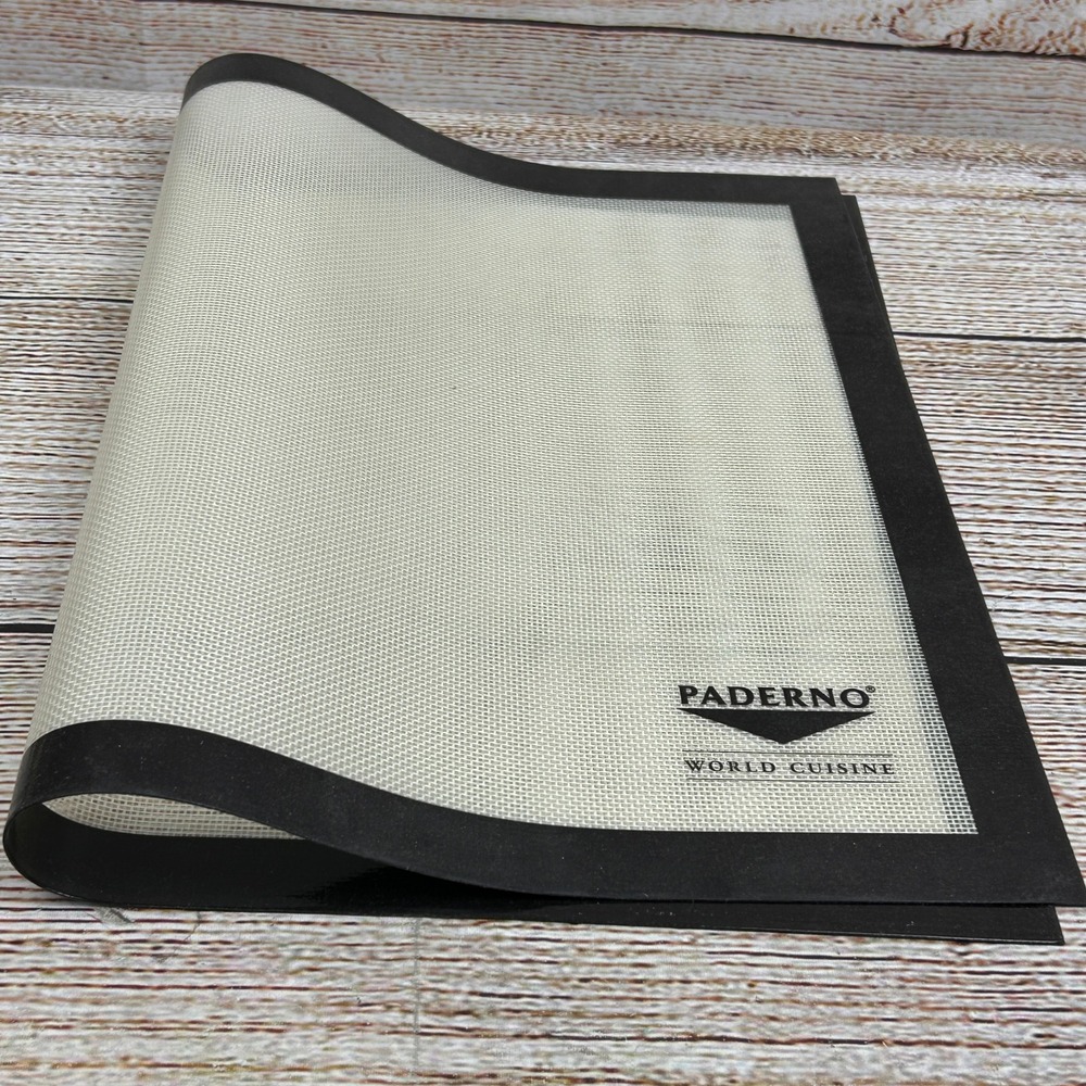 Paderno World Cuisine Silicone Baking Mat Non-Stick Pastry Liner 24.5x16.5 Black